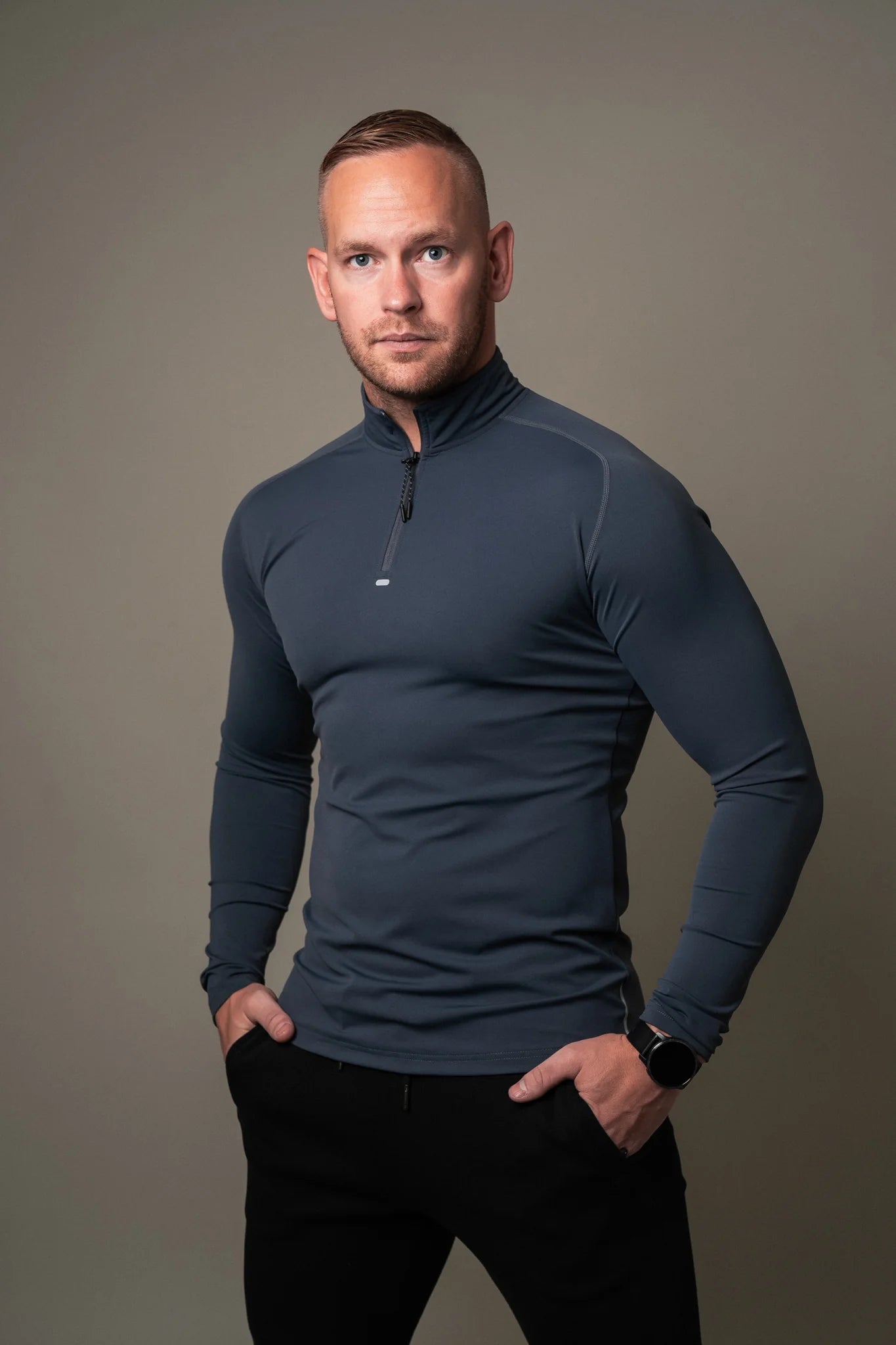 Robin blá/grá peysa, unisex- MFitness